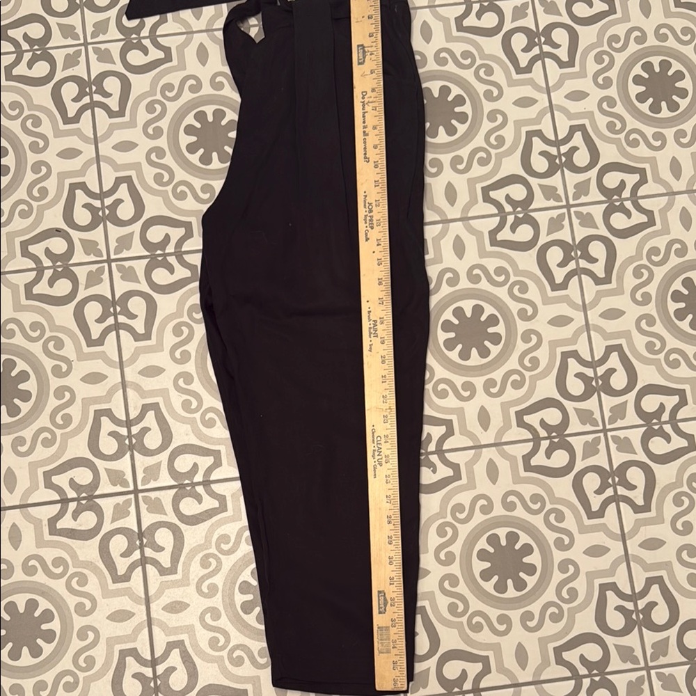 Amour Vert Black Tie-Waist Trousers - Picture 5 of 5